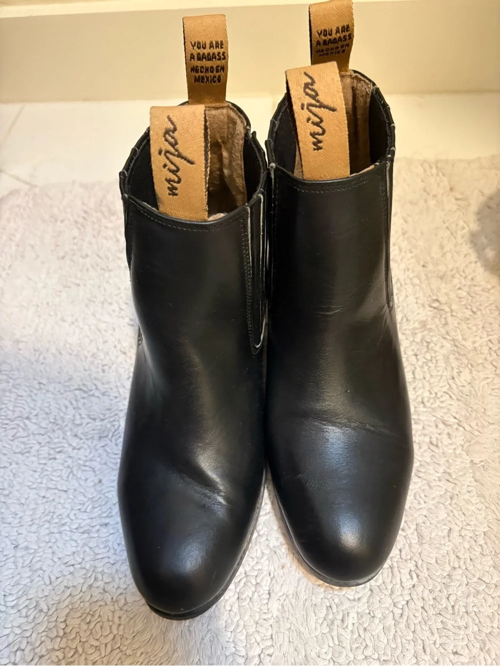Women's Black Chelsea Booties with Side Elastic Panels